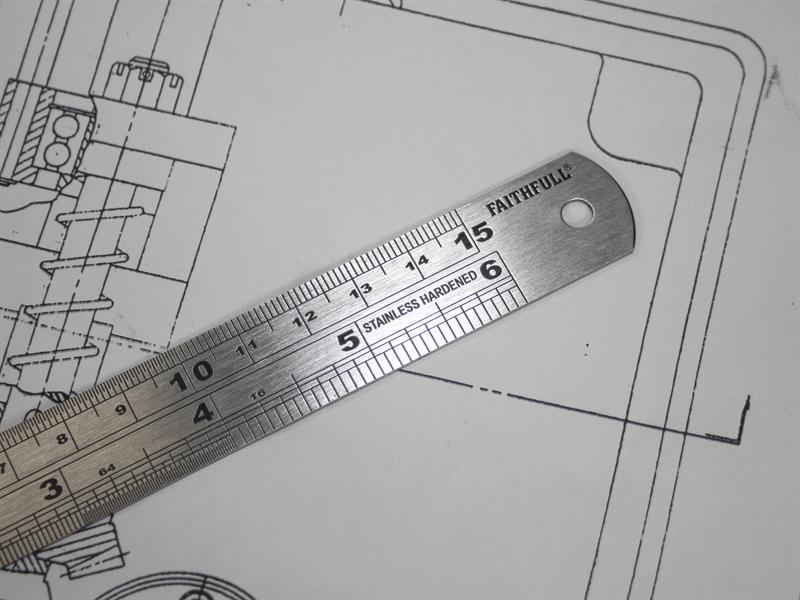 Faithfull Steel Rule 150mm / 6in x 19mm FAIRULE150SS