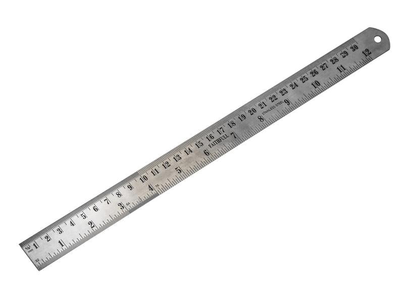 Faithfull Steel Rule 300mm / 12in x 25mm FAIRULE300SS