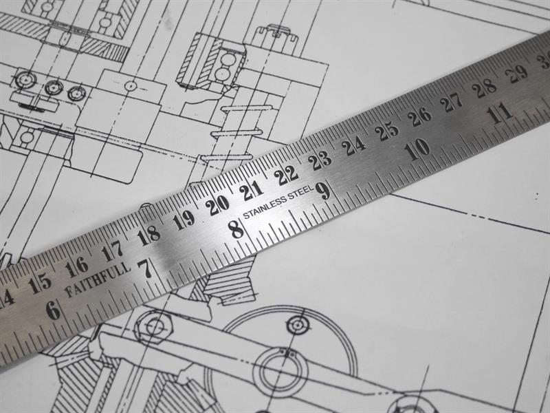 Faithfull Steel Rule 300mm / 12in x 25mm FAIRULE300SS