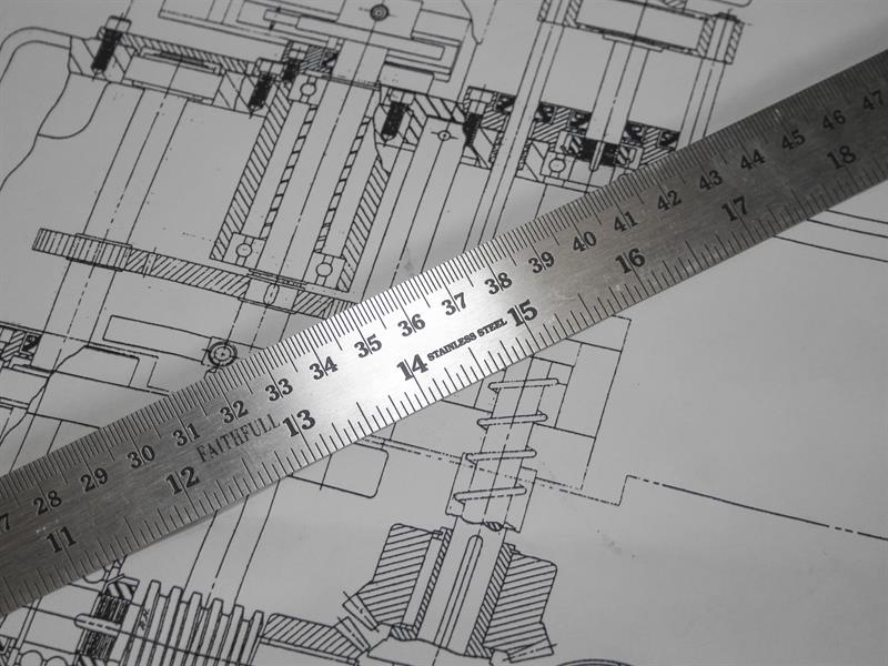 Faithfull Steel Rule 600mm / 24in x 25mm FAIRULE600SS