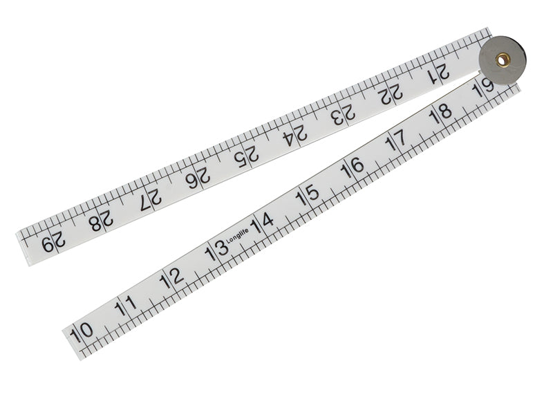Faithfull Folding Rule White ABS Plastic 1m / 39in FAIRULEFOLDW