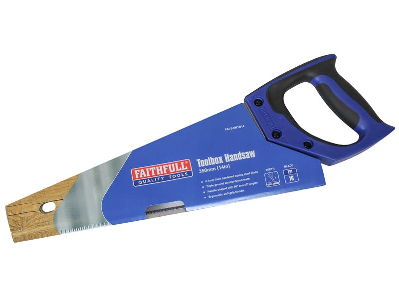 Faithfull Toolbox Hardpoint Handsaw 350mm (14in) 16 TPI FAISAWTB14