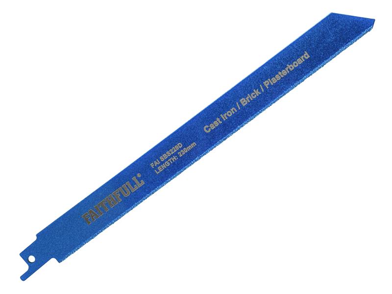 Faithfull S229D Sabre Saw Blade Diamond Grit 230mm FAISBS229D
