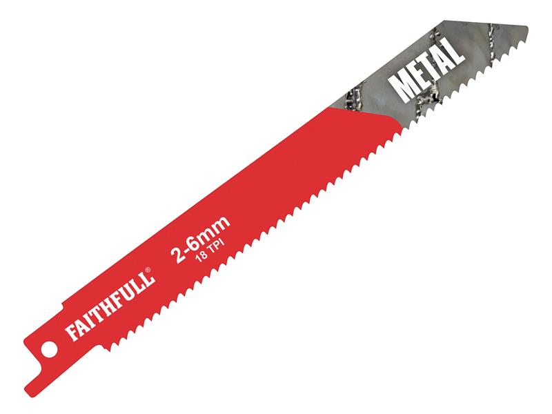 Faithfull S918E Sabre Saw Blade Metal 150mm 18 TPI (Pack of 5) FAISBS918E
