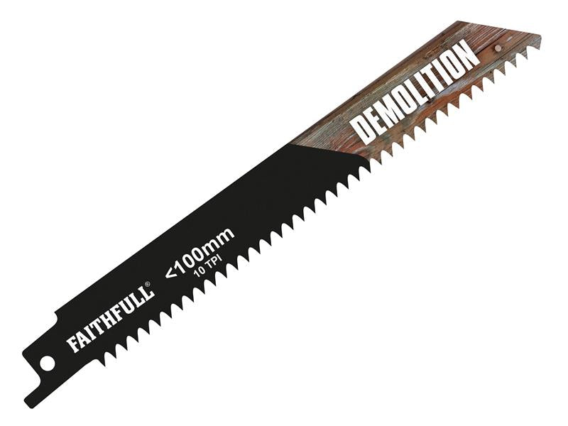 Faithfull S922HF Bi-Metal Sabre Saw Blade Demolition 150mm 10 TPI (Pack 5) FAISBS922HF