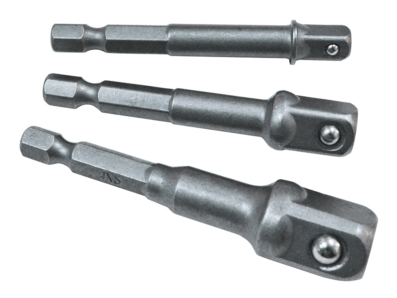 Faithfull Hex to Square Drive Adaptor Set, 3 Piece FAISBSOCDRIV