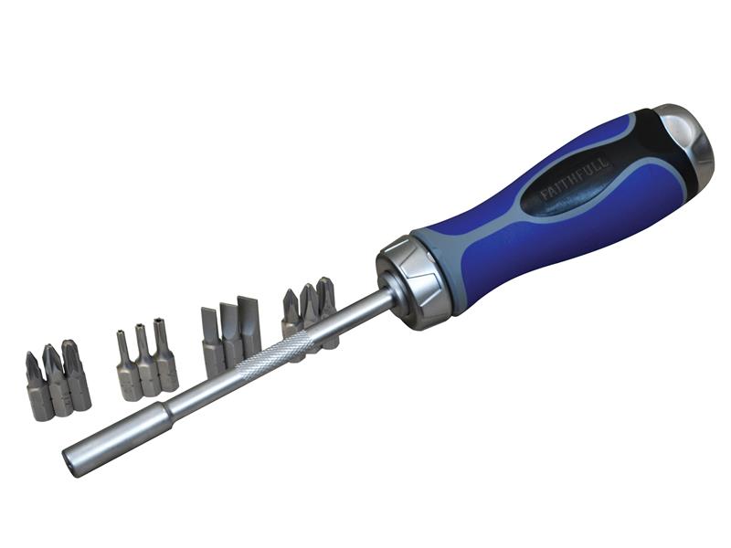 Faithfull Ratchet Screwdriver Set, 13 Piece FAISDSET13R
