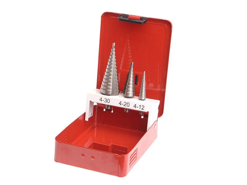 Faithfull HSS Step Drill Bit Set of 3 4-30mm FAISDSET3