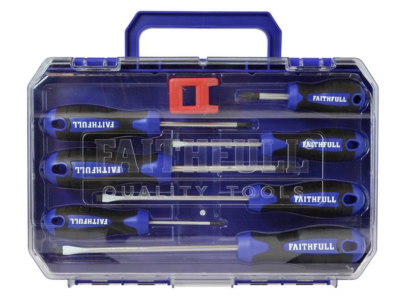 Faithfull Soft Grip Screwdriver Set, 8 Piece FAISDSET8PRO
