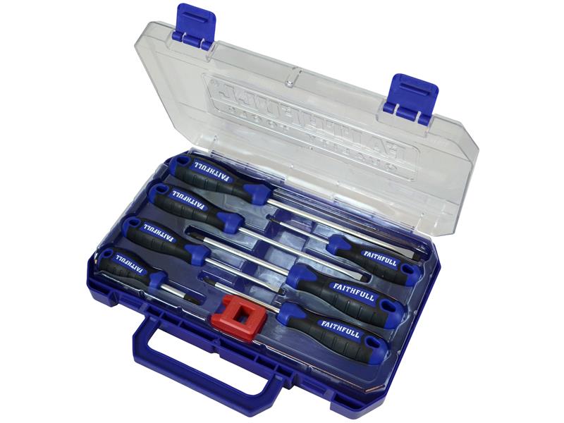 Faithfull Soft Grip Screwdriver Set, 8 Piece FAISDSET8PRO