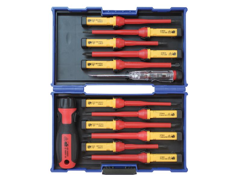 Faithfull Interchangeable VDE Screwdriver Set, 13 Piece FAISDVDES13I