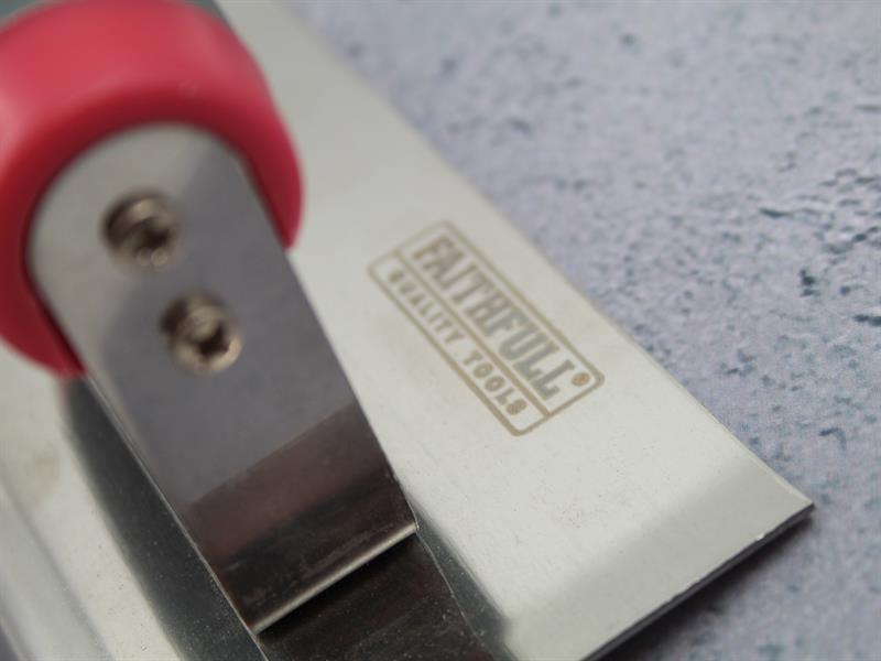 Faithfull Edging Trowel Soft Grip Handle 6 x 3in FAISGTEDGESS