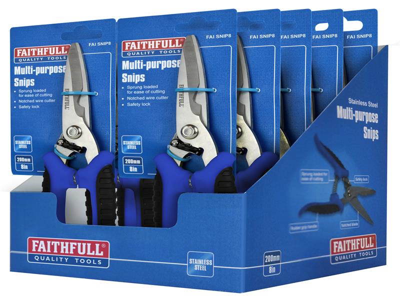 Faithfull Multipurpose Snips 200mm (8in) FAISNIP8