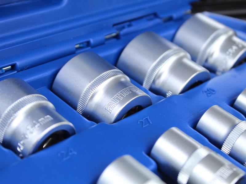 Faithfull 1/2in Drive Socket Set, 22 Piece FAISOC1222MN