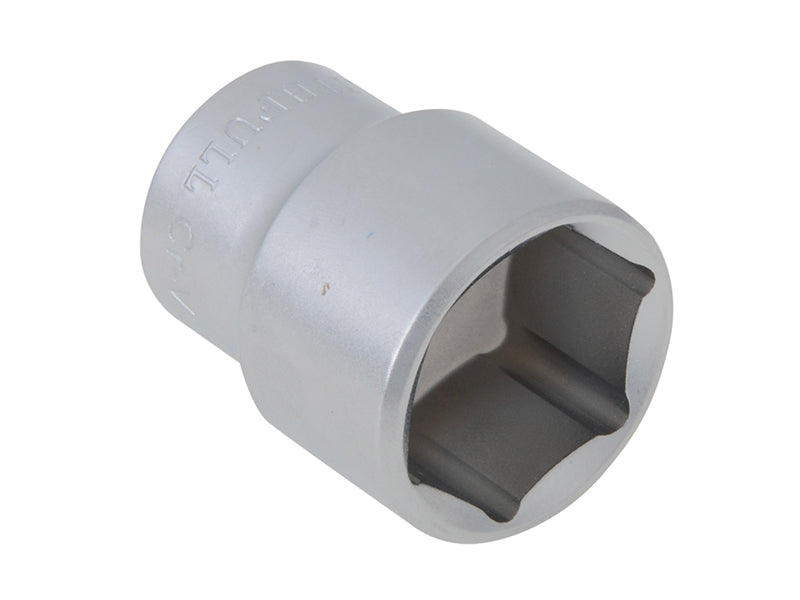 Faithfull 24mm Hexagon Socket 1/2"D Standard Length Satin Chrome FAISOC1224