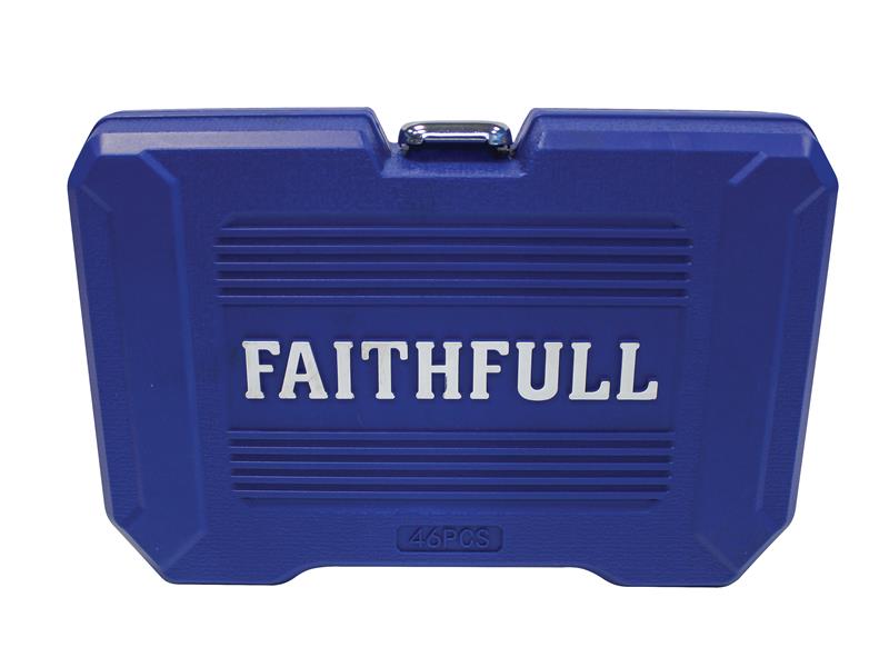 Faithfull 1/4in Drive Socket Set, 46 Piece FAISOC1446MN