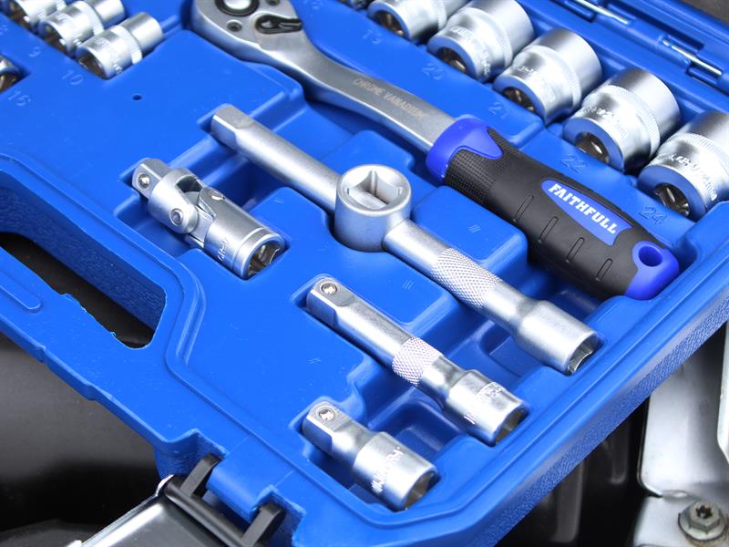 Faithfull 3/8in Drive Socket Set, 26 Piece FAISOC3826MN