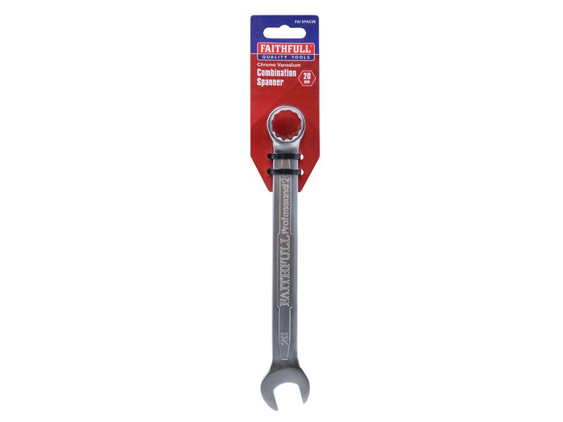 Faithfull Combination Spanner CV Satin Finish 20mm FAISPAC20