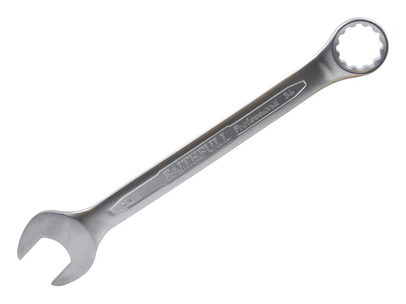 Faithfull Combination Spanner CV Satin Finish 34mm FAISPAC34