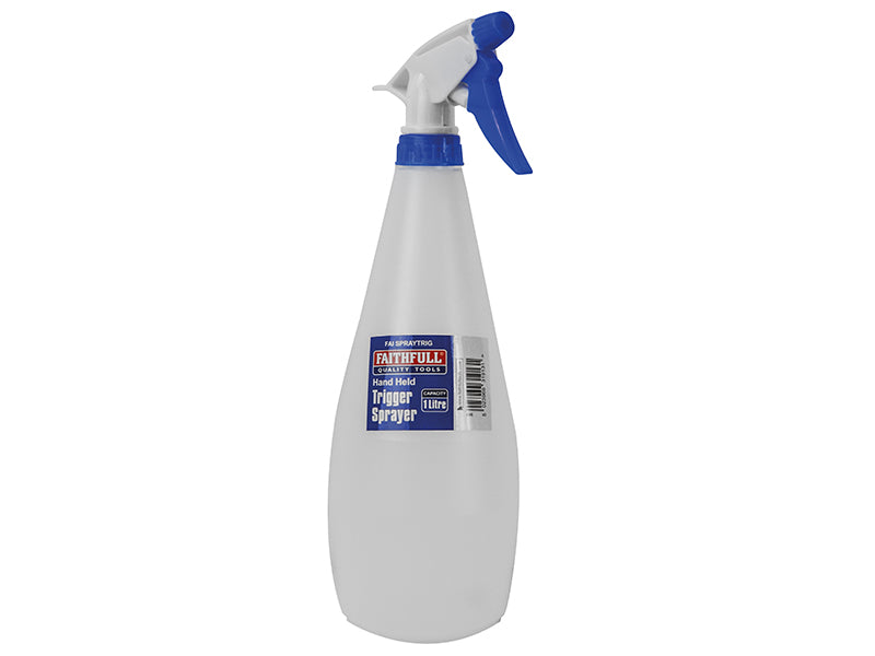 Faithfull Hand Held Trigger Spray Bottle 1 litre FAISPRAYTRIG