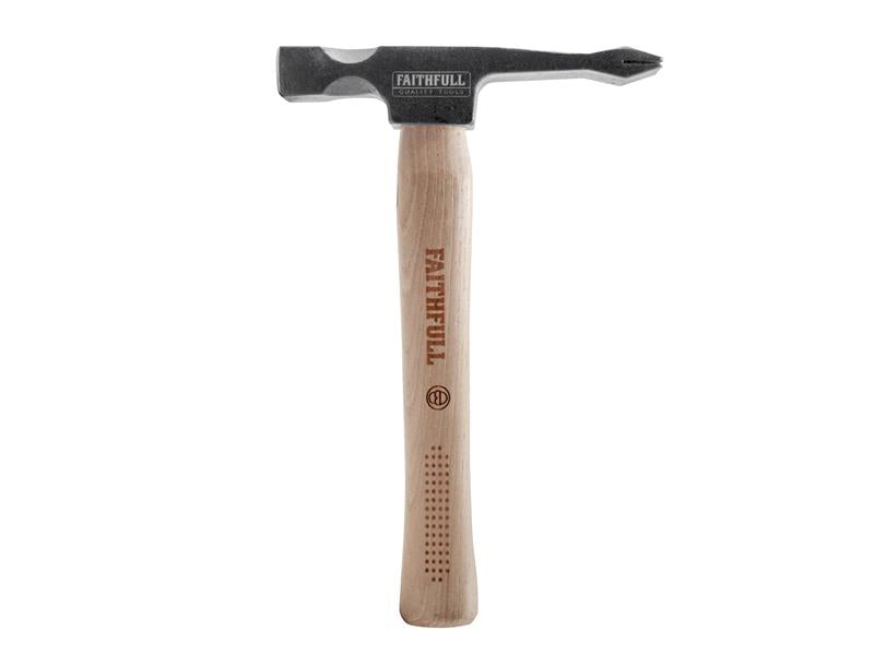 Faithfull Single Scutch Hammer FSC Hickory Shaft Hardened Square Face FAISSHFSC