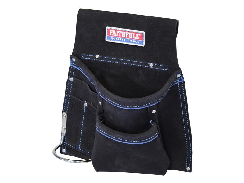 Faithfull Single Tool & Nail Pouch Suede Size 250 x 280mm FAISTNP2B