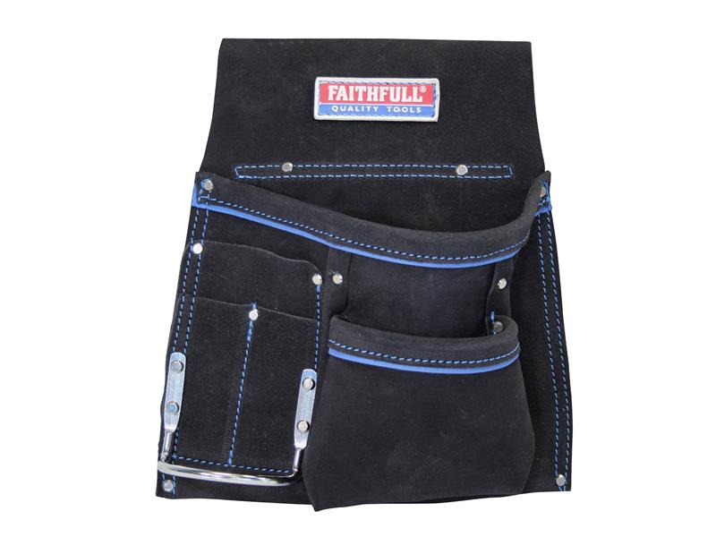 Faithfull Single Tool & Nail Pouch Suede Size 250 x 280mm FAISTNP2B