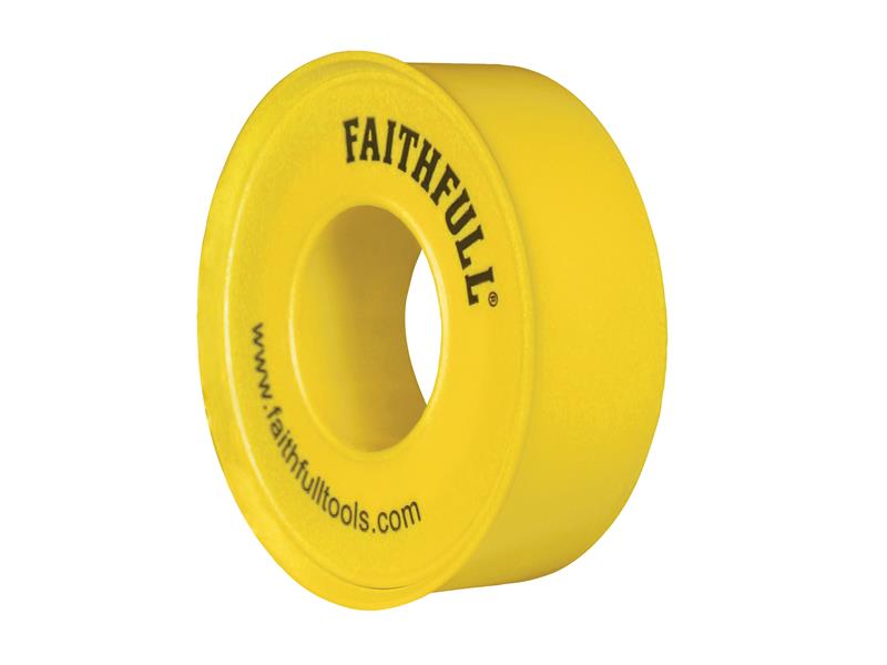 Faithfull P.T.F.E Gas Tape 12mm x 5m White (Pack 10) FAITAPEPTGAS