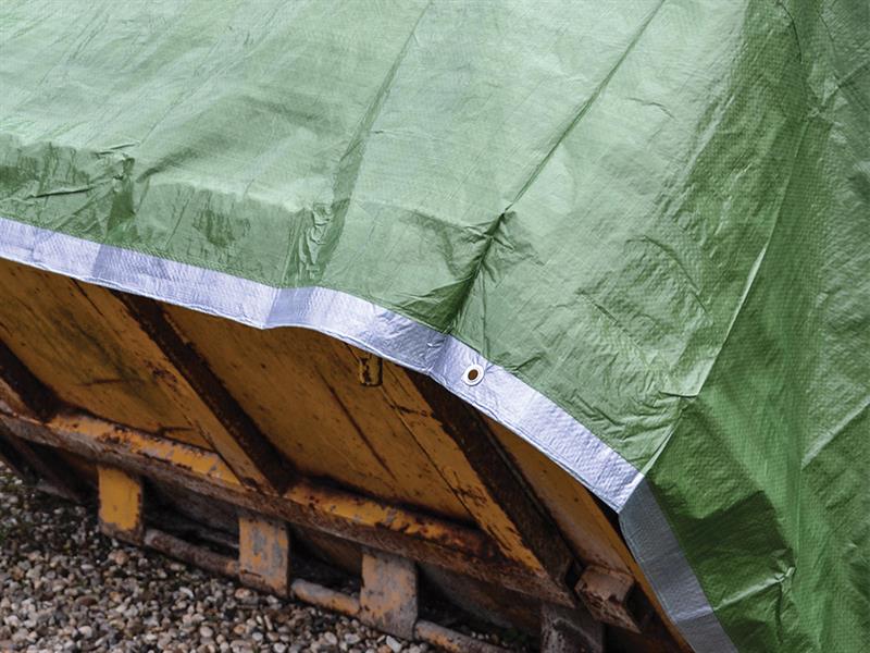 Faithfull Tarpaulin Green/Silver 5.4 x 3.6m (18 x 12ft) 80gsm FAITARP1812