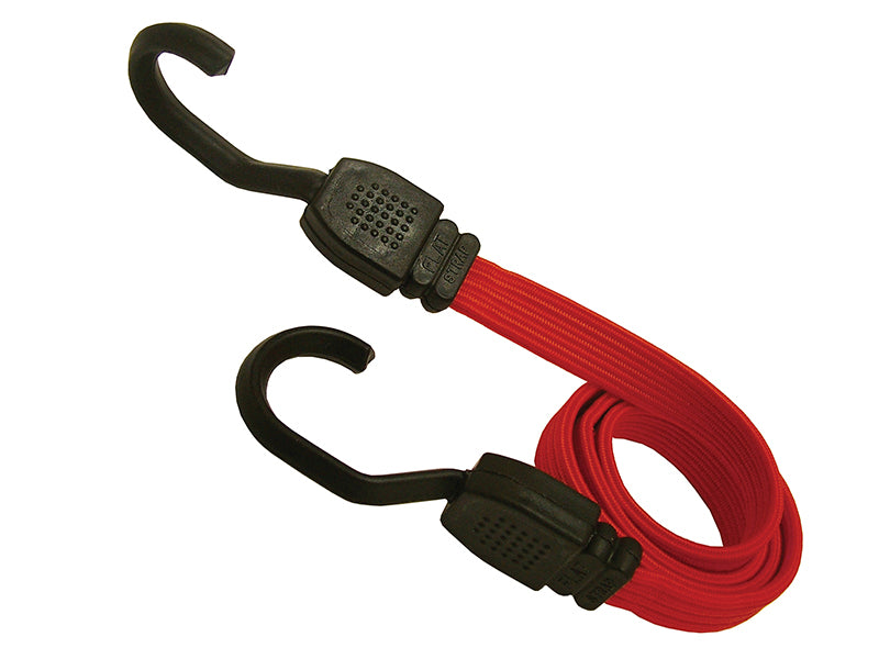 Faithfull Flat Bungee Cord 76cm (30in) Red 2 Piece FAITDBUNG30