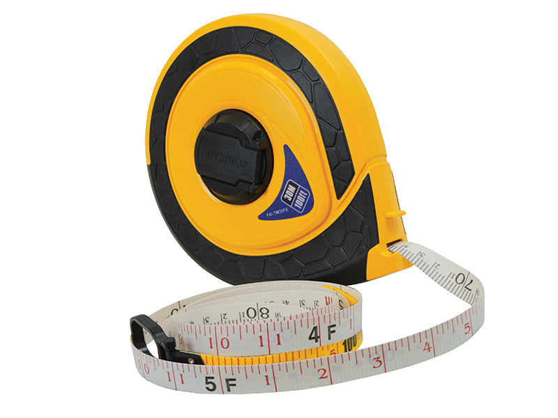 Faithfull Fully Enclosed ABS Fibreglass Long Tape 30m/100ft (Width 15mm) FAITM30FE