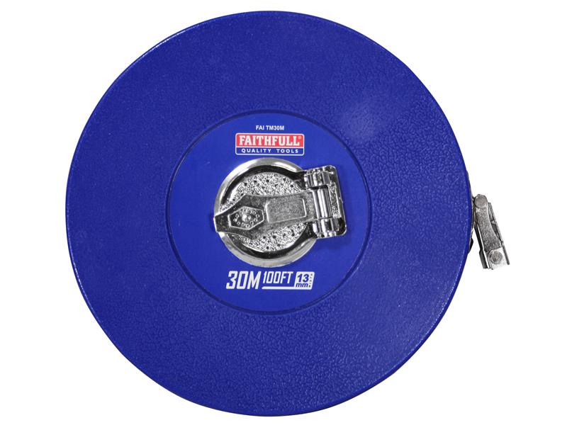 Faithfull Rounded Long Tape 30m/100ft (Width 13mm) FAITM30M