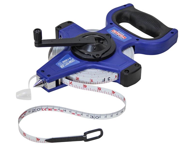 Faithfull Fast Rewind Open Long Tape 30m/100ft (Width 13mm) FAITMFG30N