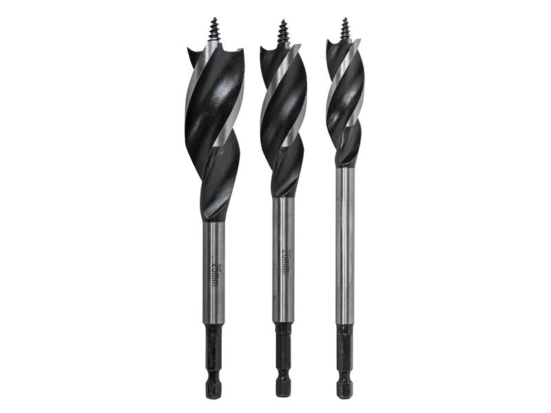 Faithfull Tri-Point Speed Auger Bit Set, 3 Piece FAITPASET3PC