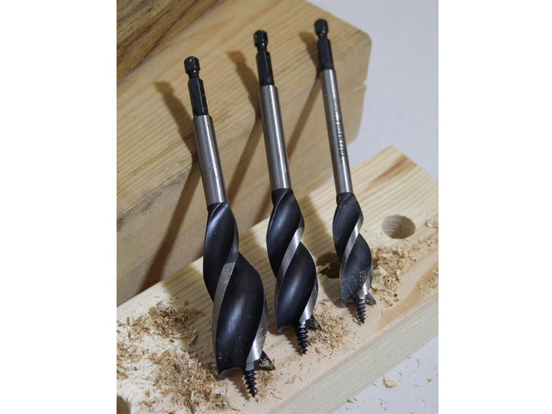 Faithfull Tri-Point Speed Auger Bit Set, 3 Piece FAITPASET3PC