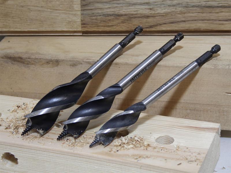 Faithfull Tri-Point Speed Auger Bit Set, 3 Piece FAITPASET3PC
