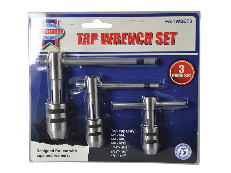 Faithfull Tap Wrench Set of 3 FAITWSET3