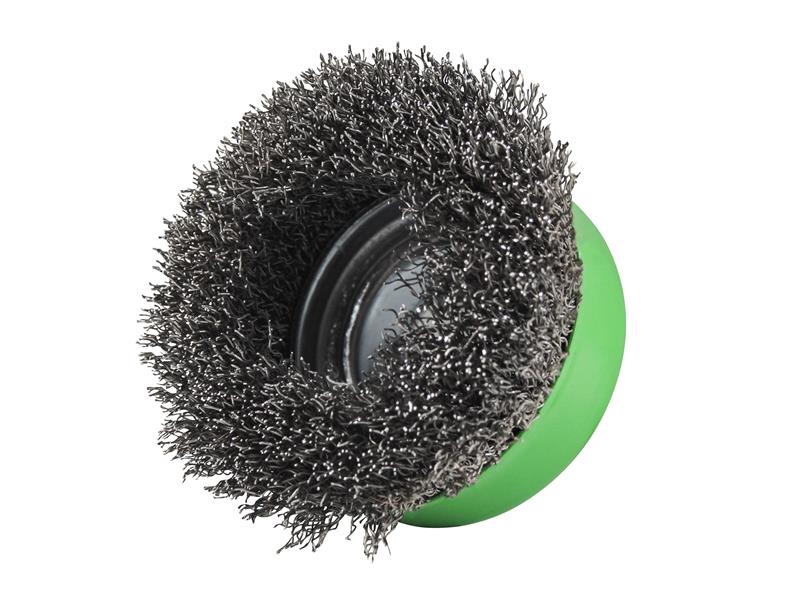 Faithfull Stainless Steel Wire Cup Brush 75mm M14x2, 0.30mm FAIWBC75SSXL