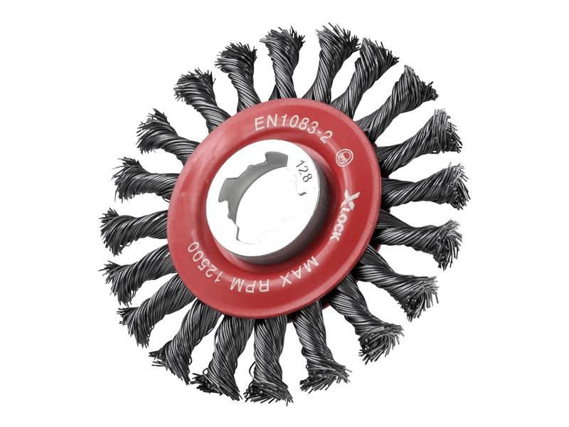 Faithfull Conical Wire Brush 115mm M14x2 0.50mm Steel Wire FAIWBCT115XL