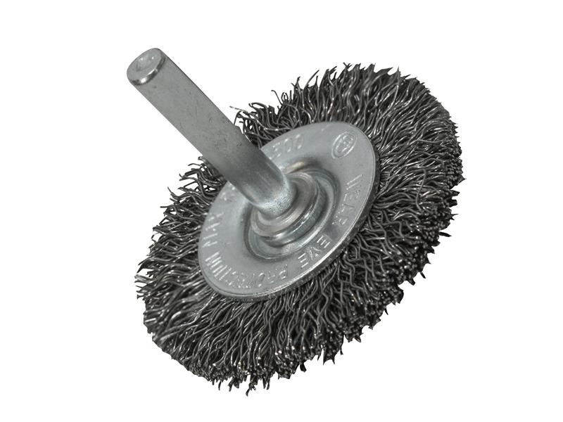 Faithfull Wire Brush 50mm x 6mm Shank, 0.30 Wire FAIWBS50C