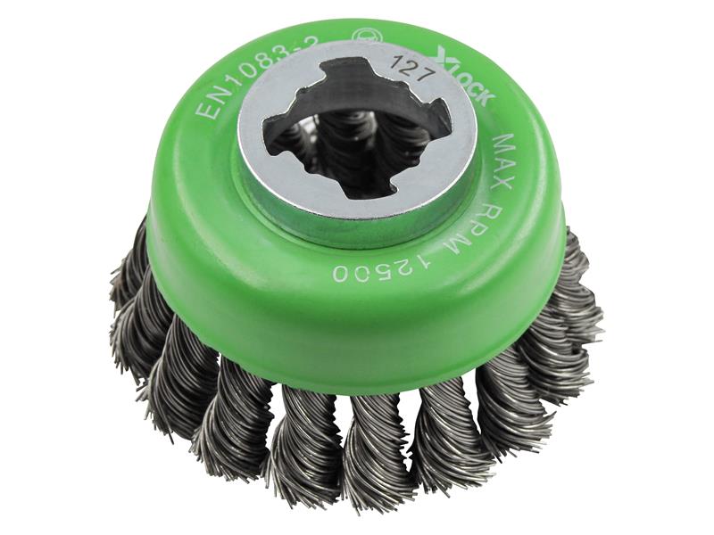 Faithfull Stainless Wire Cup Brush Twist Knot 75mm M14x2, 0.50mm FAIWBT75SSXL
