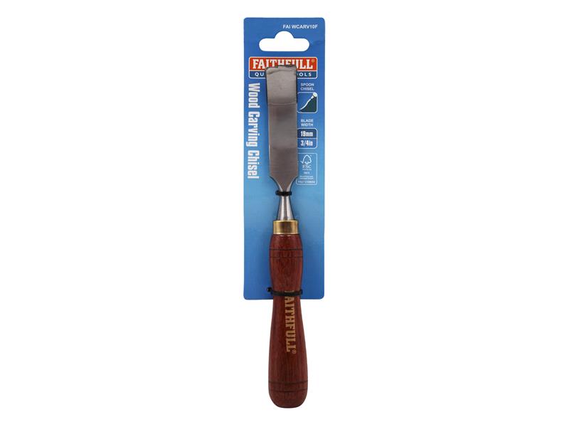Faithfull FSC Spoon Chisel Carving Chisel 19mm (3/4in) FAIWCARV10F