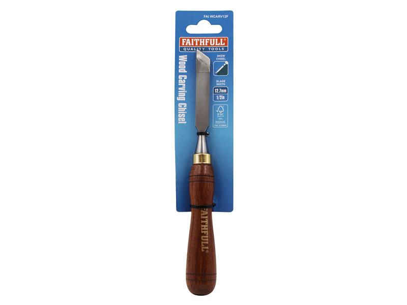 Faithfull Skew Carving Chisel 12.7mm (1/2in) FSC 100% FAIWCARV12F