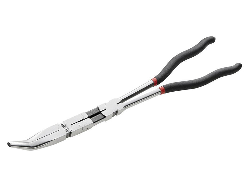 Facom 340mm Double Jointed Extra Long Half-Round Nose Pliers 45 Angle FCM19534L