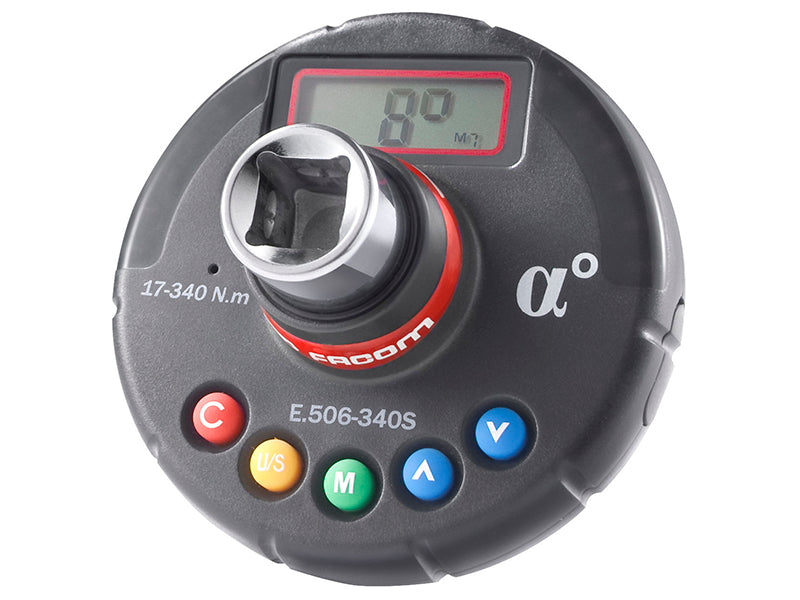 Facom Elextronic Torque Angle Adaptor Capacity 17-340nm LED Buzzer E.506-340S