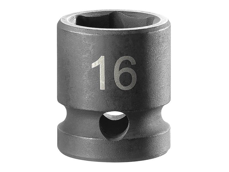 Facom Stubby Impact Socket 1/2in Drive 16mm 6 Point FCMNSS16A
