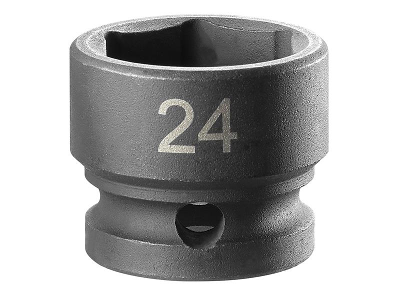 Facom Stubby Impact Socket 1/2in Drive 24mm 6 Point FCMNSS24A