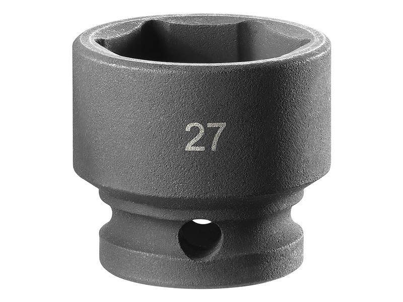 Facom Stubby Impact Socket 1/2in Drive 27mm 6 Point FCMNSS27A