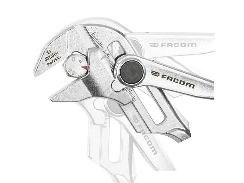 Facom Plier Wrench 250mm Opening 58mm PVC Grip Adjustment 20 positions PWF250G