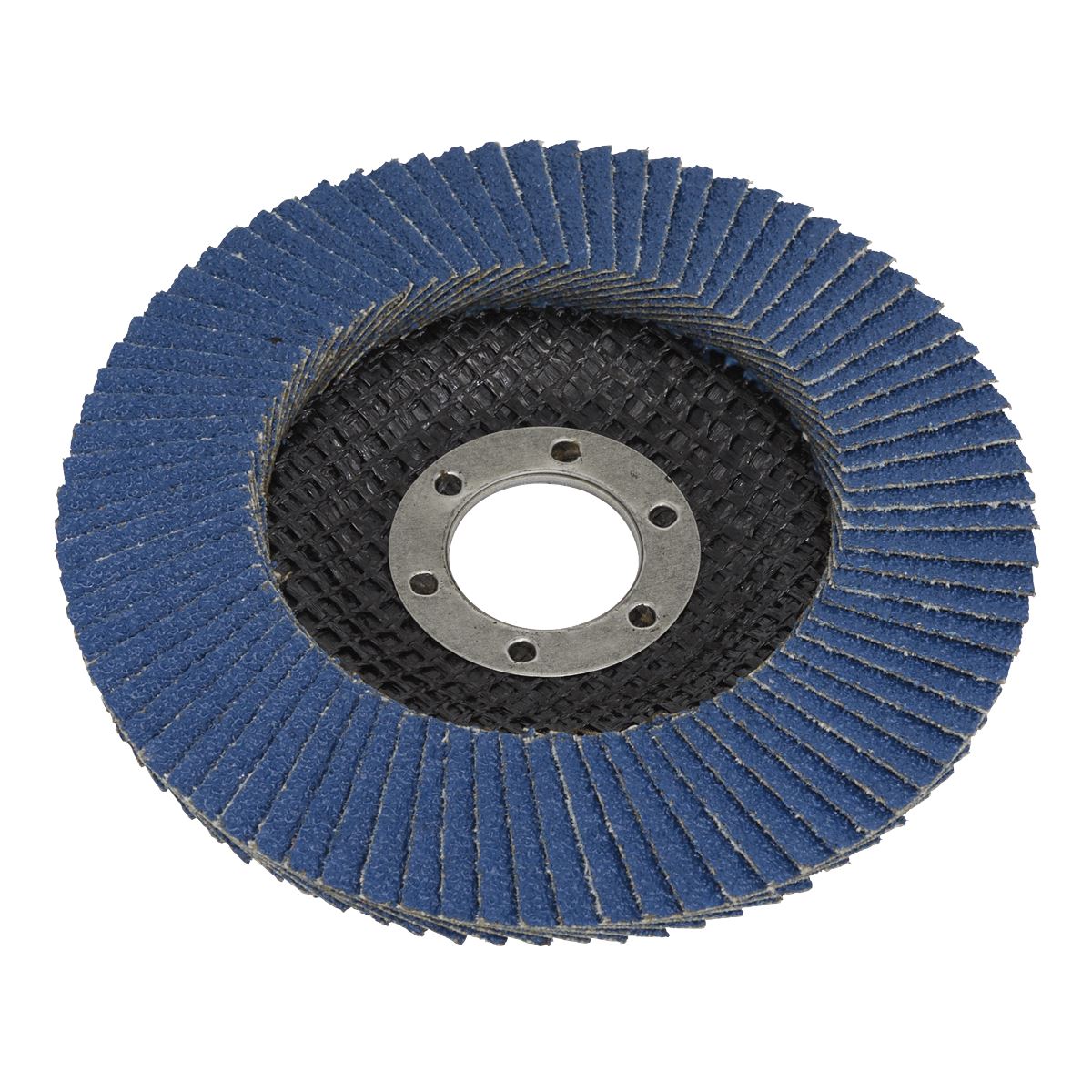 Sealey 120Grit Flap Discs Zirconium �115mm �22mm Bore - Pack of 10 FD11512010